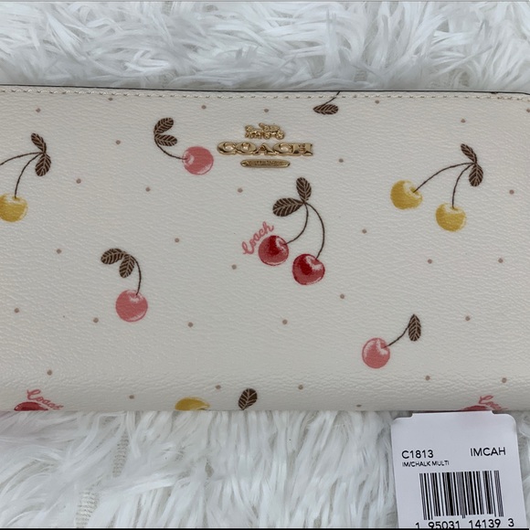 Coach Wallet Cherry Print - Picture 6 of 8